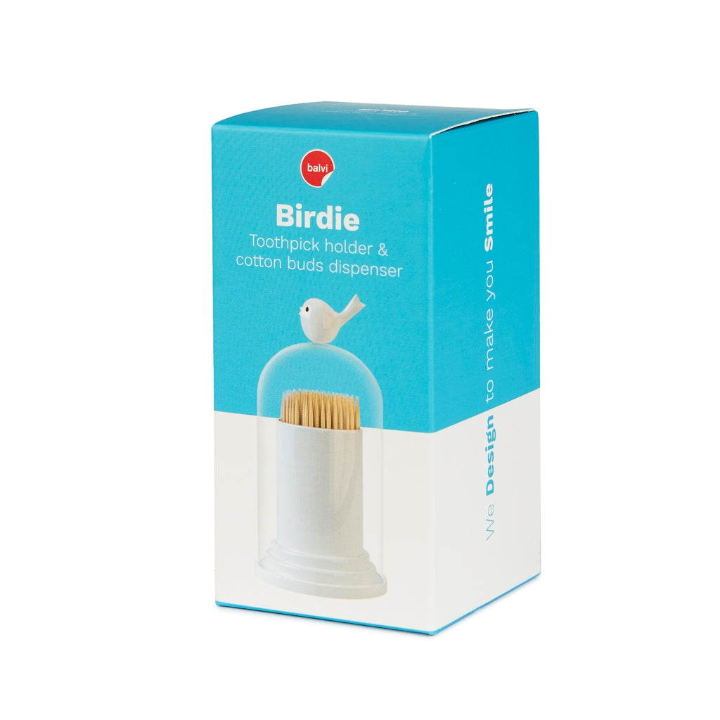 Birdie Spender für Zahnstocher und Wattestäbchen