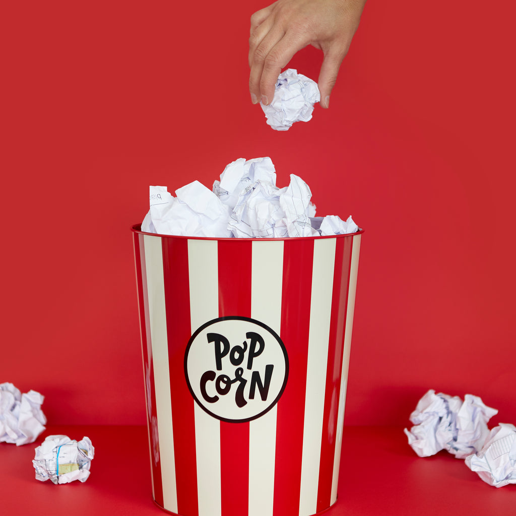 Popcorn Wastebasket
