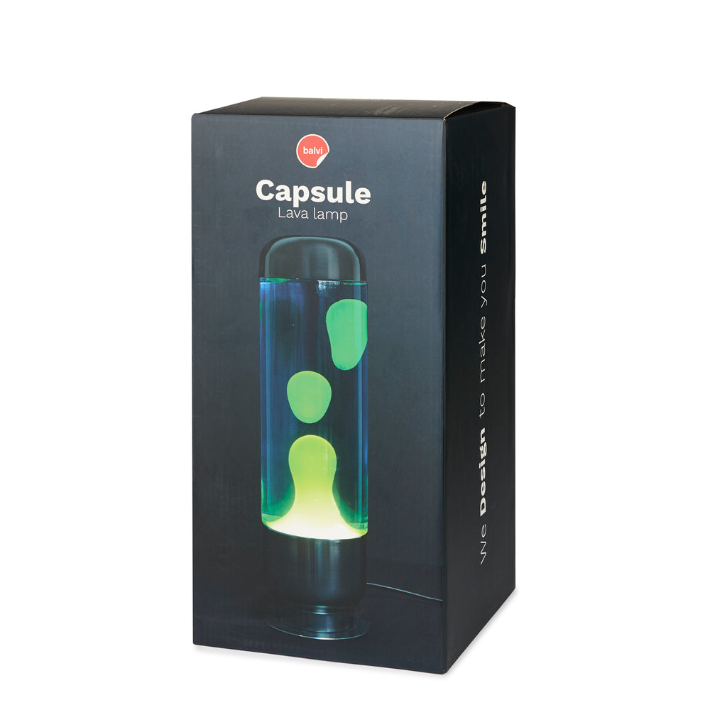 Capsule Lava Lamp - Blue/Green