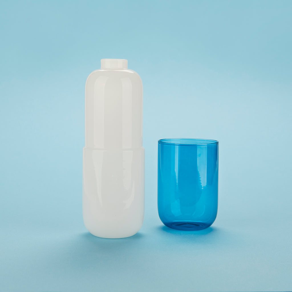 Water Pill Flasche & Glas