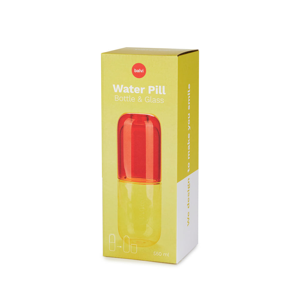 Water Pill Flasche & Glas