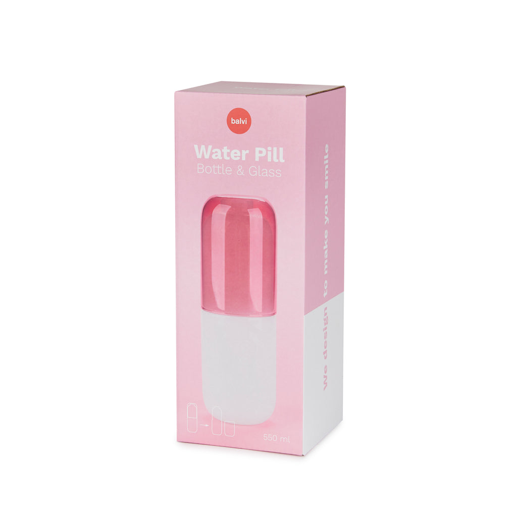 Water Pill Flasche & Glas