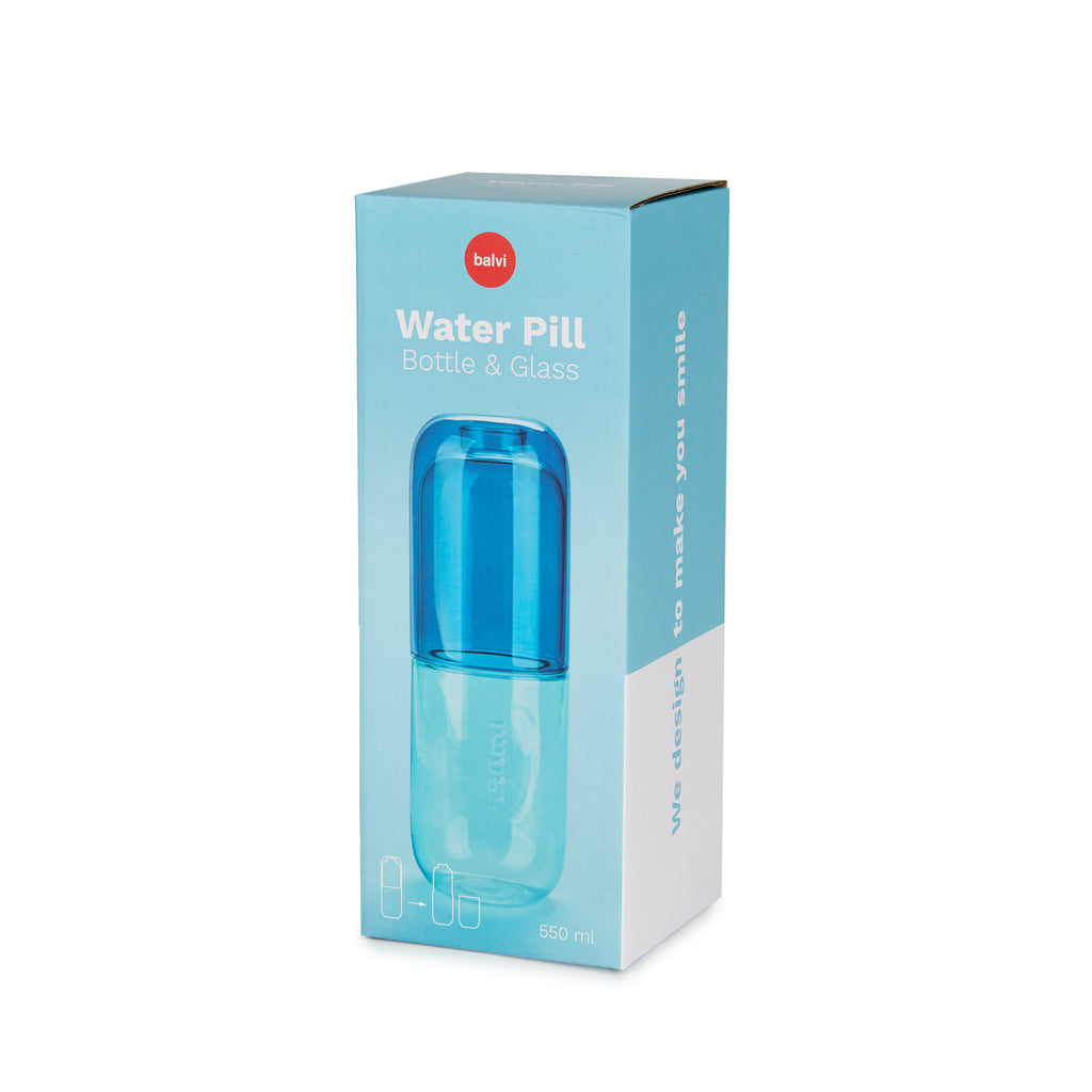 Water Pill Flasche & Glas