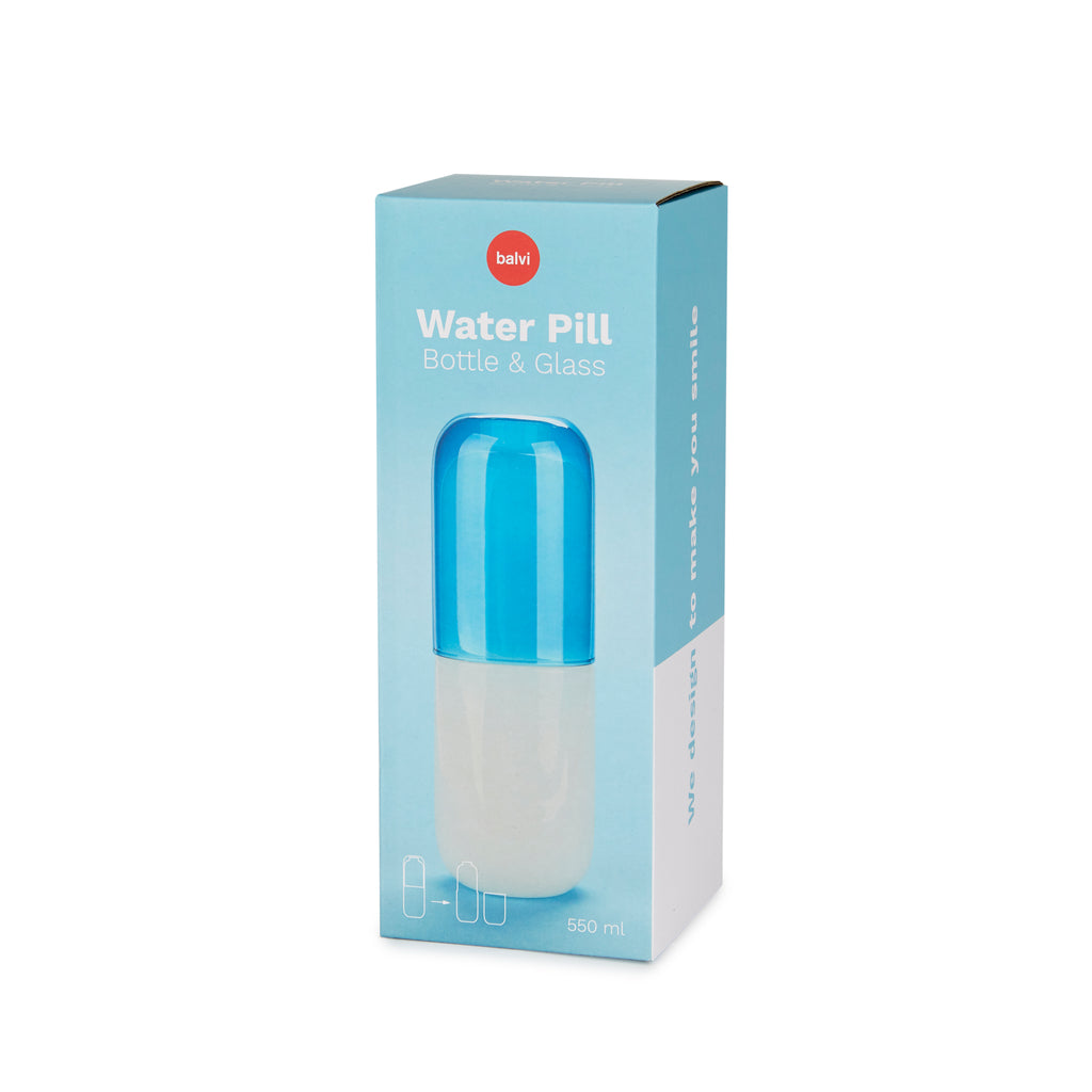 Water Pill Flasche & Glas