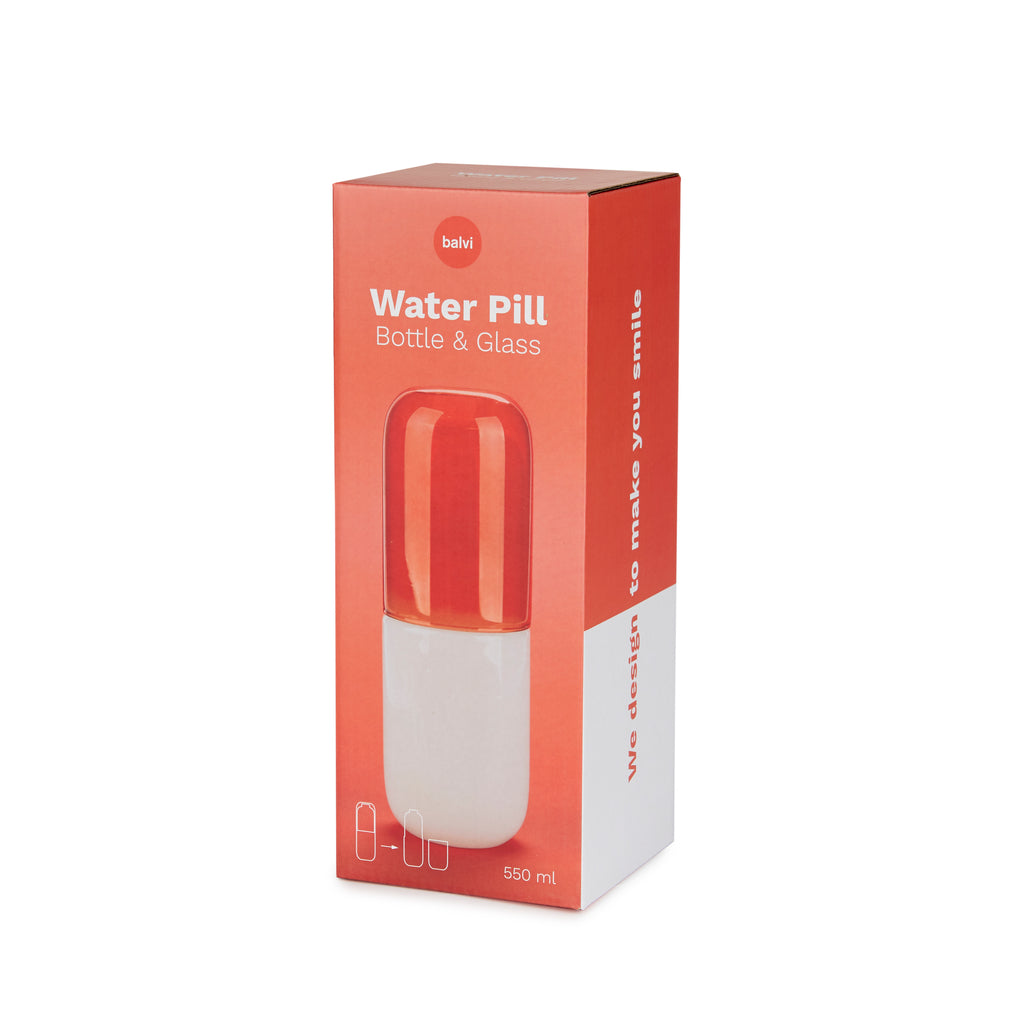 Water Pill Flasche & Glas