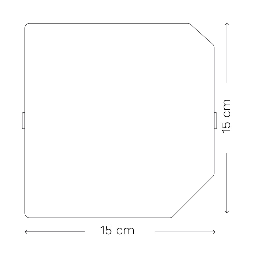 Repuesto - Cubierta sin esquina del marco de fotos Kube 15x15
