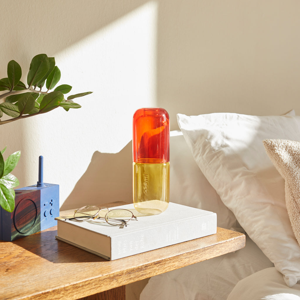Water Pill Flasche & Glas