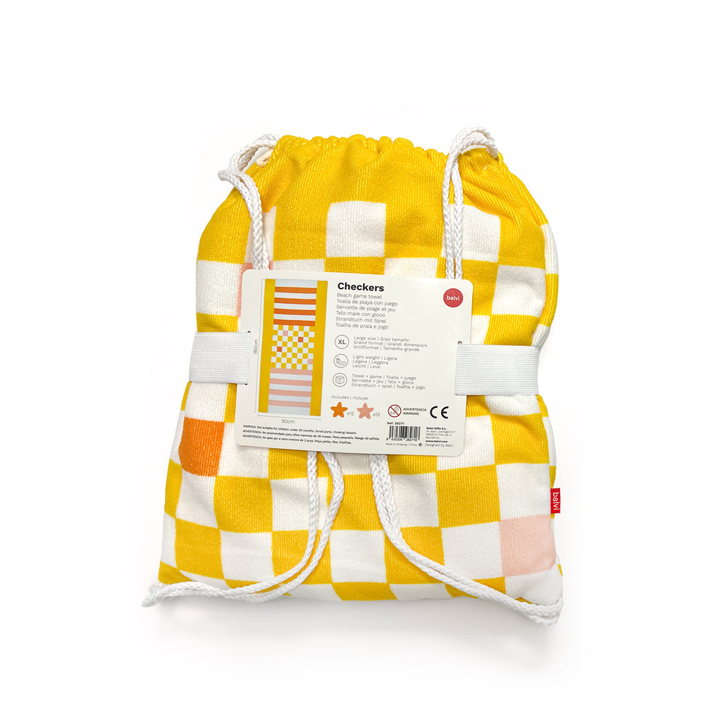 Checkers Strandtuch mit Spiel