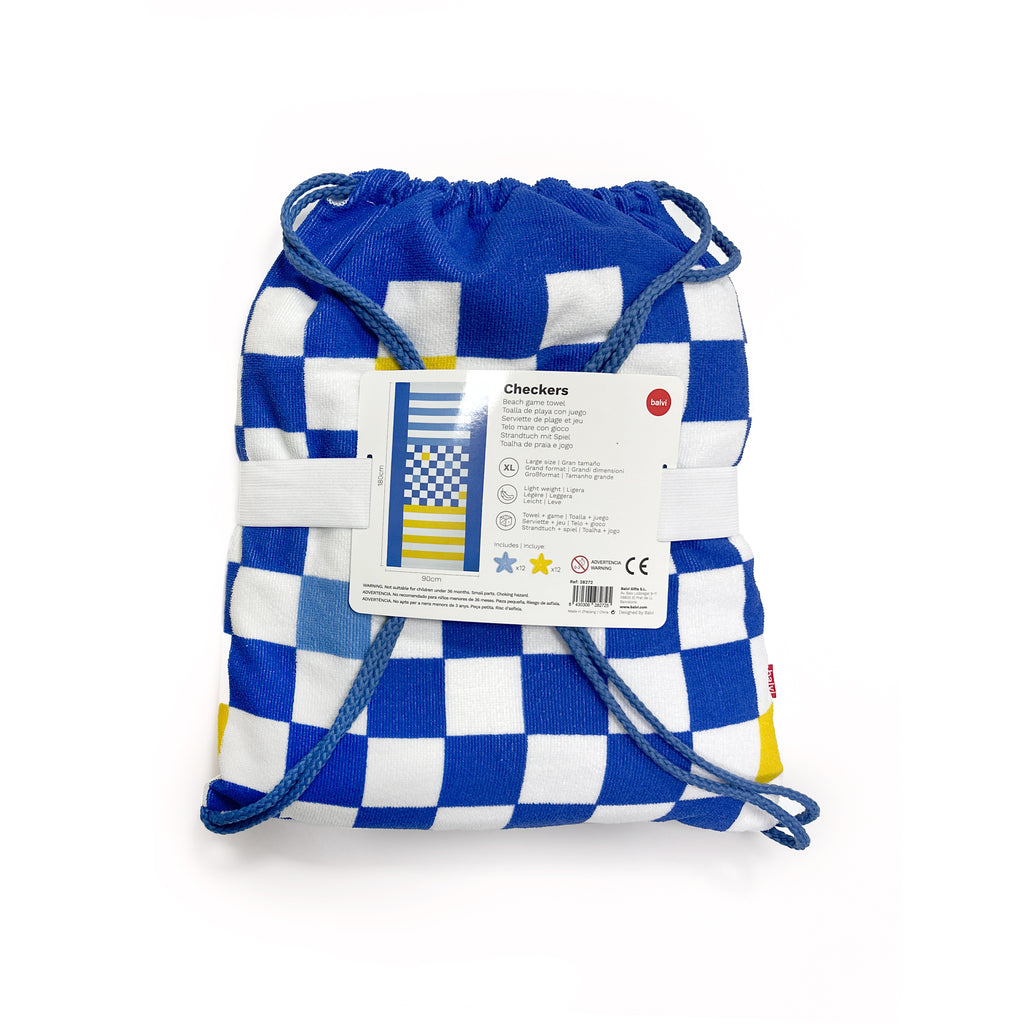 Checkers Strandtuch mit Spiel