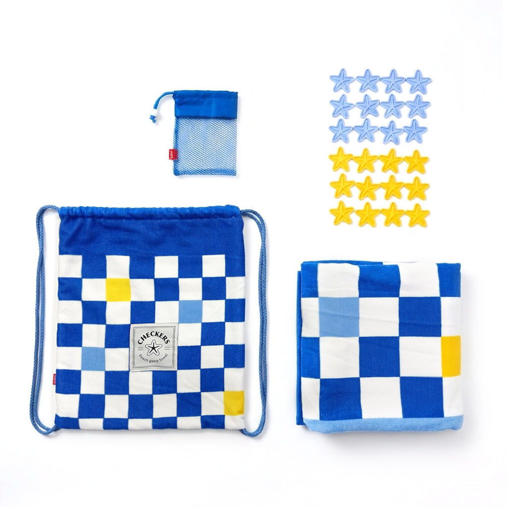 Checkers Strandtuch mit Spiel