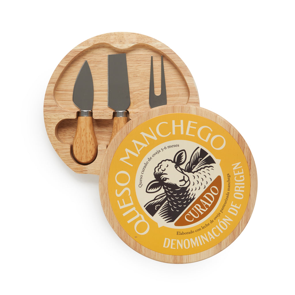 Manchego Käsebrett mit Utensilien