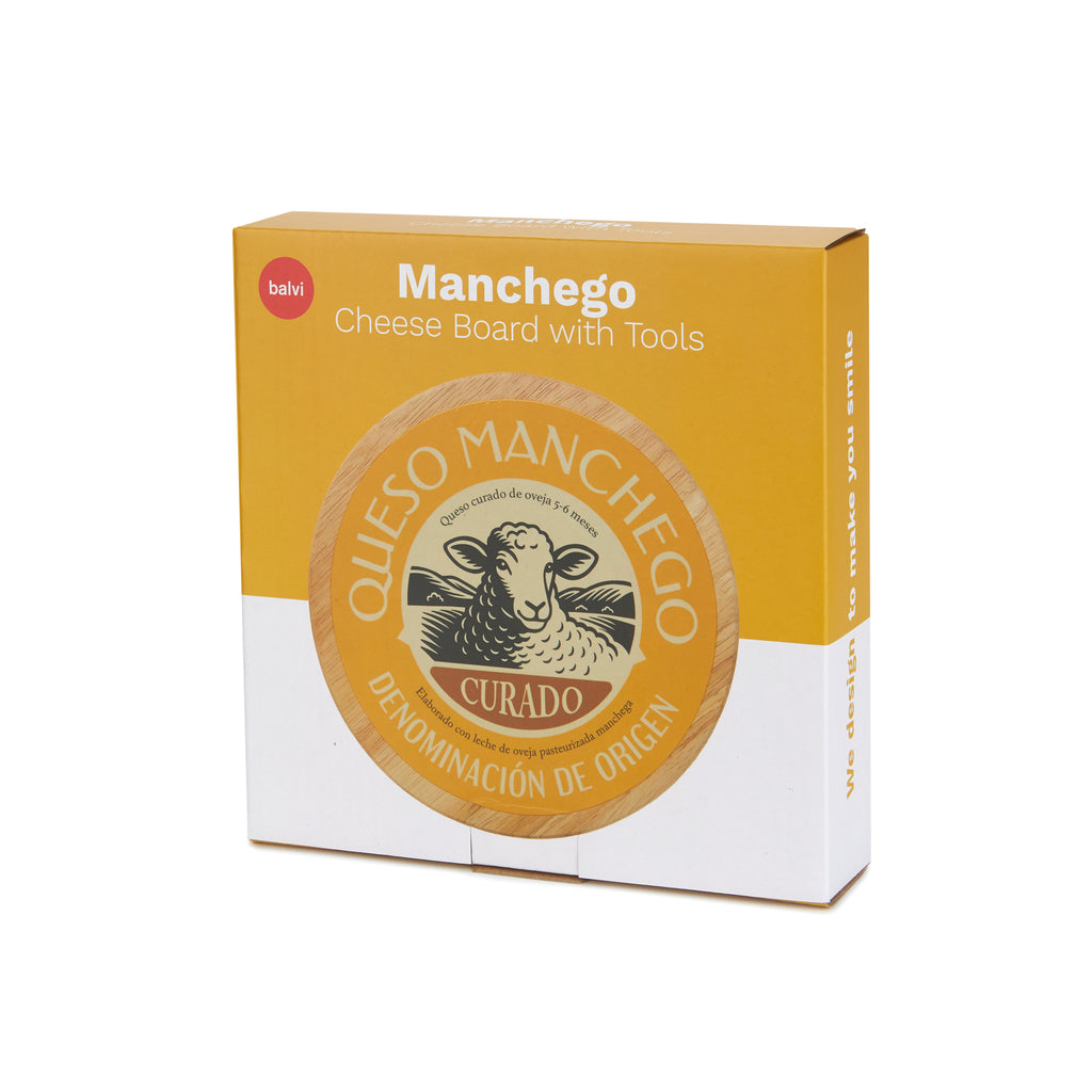 Tabla de quesos con utensilios Manchego
