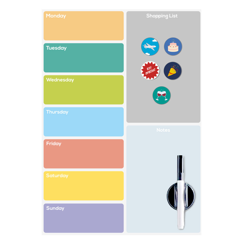 Week Planner Fridge Board