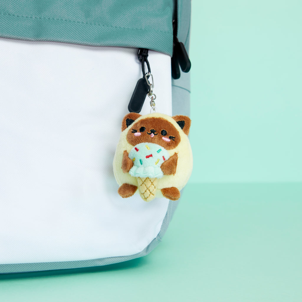 Fluffy Kawaii Minty Keychain