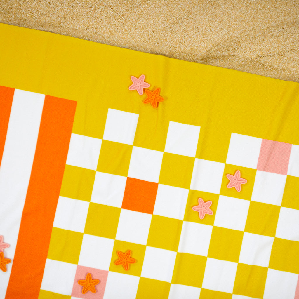Checkers Strandtuch mit Spiel