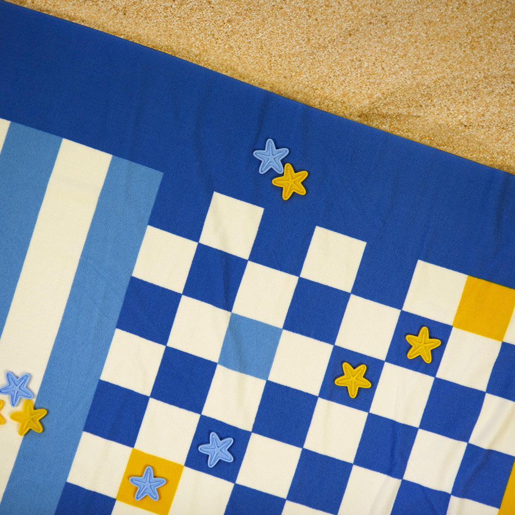 Checkers Strandtuch mit Spiel