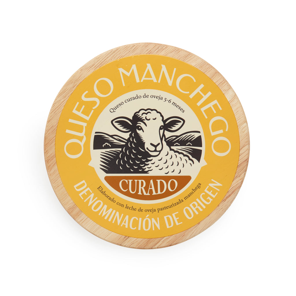 Tabla de quesos con utensilios Manchego