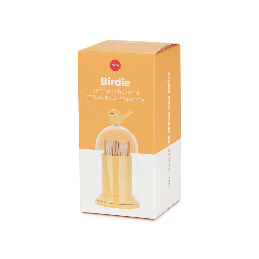 Birdie Spender für Zahnstocher und Wattestäbchen