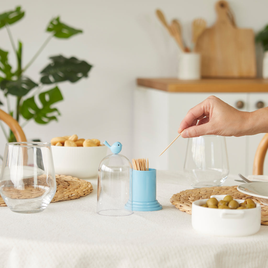 Birdie Spender für Zahnstocher und Wattestäbchen