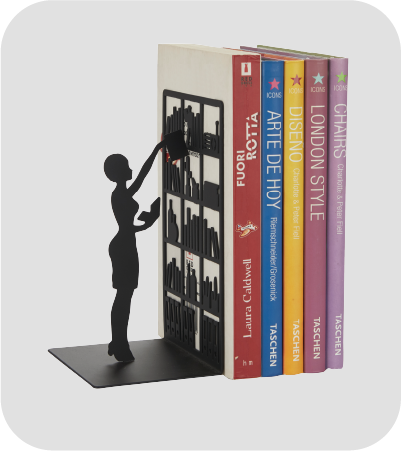Paire De Serre-livres Pliables En Métal Bleu - Dimensions 177x133x119 Mm, Design L Minimaliste, Pour Bureau, Bibliothèque Ou Maison - 8